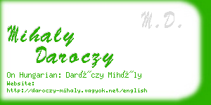 mihaly daroczy business card